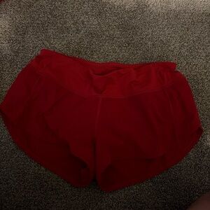 lululemon athletica Bold Red Athletic Shorts